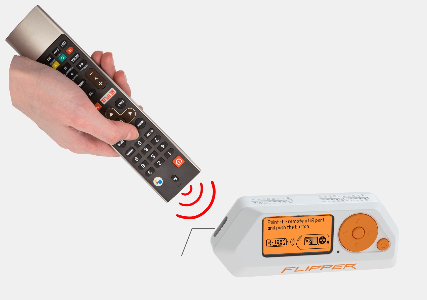 Infrared learning receiver in action