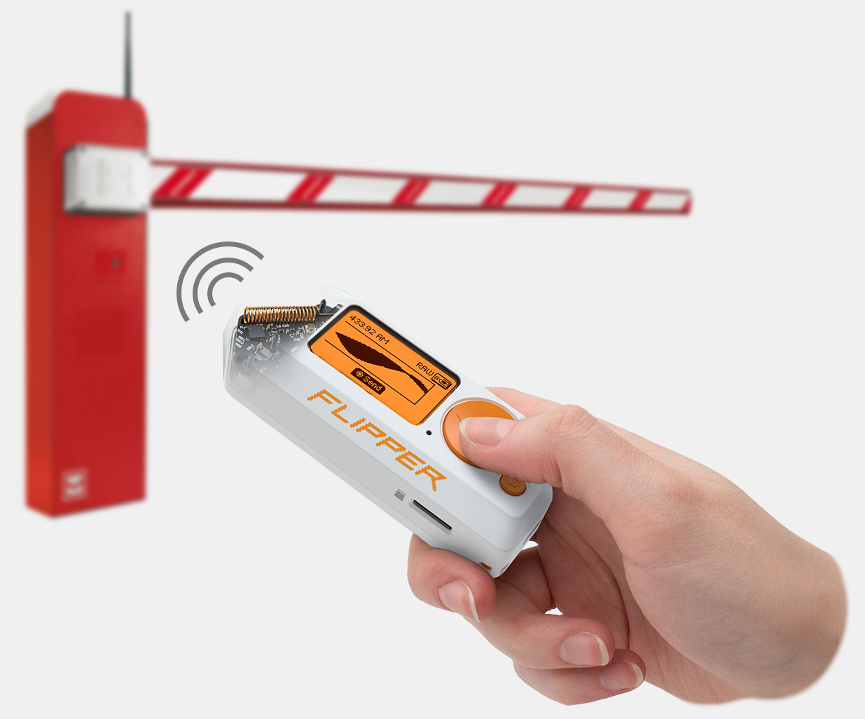 Sub-1 GHz barrier transmission